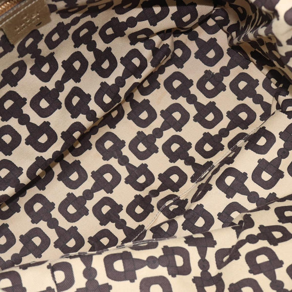 GUCCI GG Canvas Tote Bag Beige Gold Tone 137396 Auth 202117