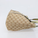 GUCCI GG Canvas Tote Bag Beige Gold Tone 137396 Auth 202117-4