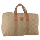 CELINE Macadam Boston Bag PVC Leather Beige Gold Tone Auth 202118-1