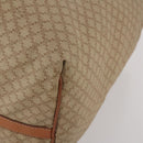 CELINE Macadam Boston Bag PVC Leather Beige Gold Tone Auth 202118-9