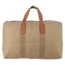 CELINE Macadam Boston Bag PVC Leather Beige Gold Tone Auth 202118-2