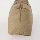 CELINE Macadam Boston Bag PVC Leather Beige Gold Tone Auth 202118-4