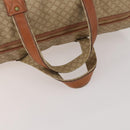 CELINE Macadam Boston Bag PVC Leather Beige Gold Tone Auth 202118-7