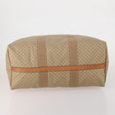 CELINE Macadam Boston Bag PVC Leather Beige Gold Tone Auth 202118-5