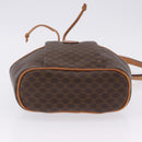 CELINE Macadam Shoulder Bag PVC Leather Brown Gold Tone Auth 202119A-10