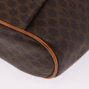 CELINE Macadam Shoulder Bag PVC Leather Brown Gold Tone Auth 202119A-14