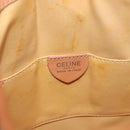 CELINE Macadam Shoulder Bag PVC Leather Brown Gold Tone Auth 202119A-17