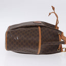 CELINE Macadam Shoulder Bag PVC Leather Brown Gold Tone Auth 202119A-4