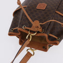 CELINE Macadam Shoulder Bag PVC Leather Brown Gold Tone Auth 202119A-7