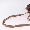 CELINE Macadam Shoulder Bag PVC Leather Brown Gold Tone Auth 202119A-8