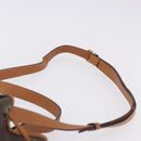 CELINE Macadam Shoulder Bag PVC Leather Brown Gold Tone Auth 202119A-9