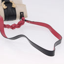 BVLGARI Hand Bag Canvas 2way Beige Gold Tone Auth 202121A-10