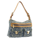 LOUIS VUITTON Monogram Denim Buggy PM Shoulder Bag Blue M95049 LV Auth 202125V-1