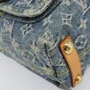 LOUIS VUITTON Monogram Denim Buggy PM Shoulder Bag Blue M95049 LV Auth 202125V-16