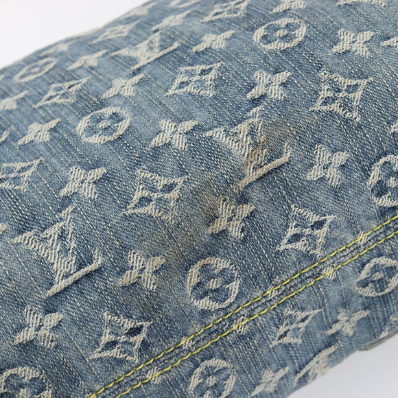 LOUIS VUITTON Monogram Denim Buggy PM Shoulder Bag Blue M95049 LV Auth 202125V