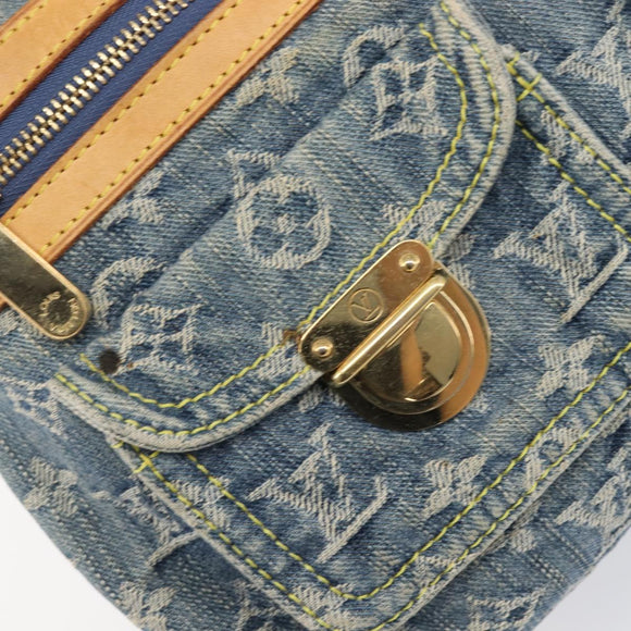 LOUIS VUITTON Monogram Denim Buggy PM Shoulder Bag Blue M95049 LV Auth 202125V