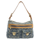 LOUIS VUITTON Monogram Denim Buggy PM Shoulder Bag Blue M95049 LV Auth 202125V-13