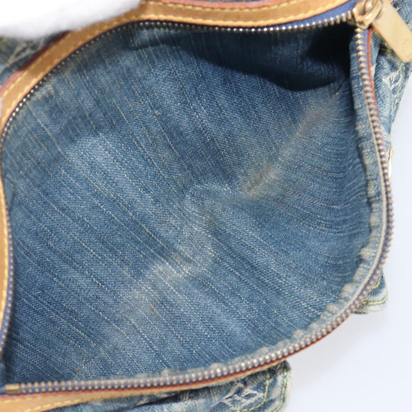 LOUIS VUITTON Monogram Denim Buggy PM Shoulder Bag Blue M95049 LV Auth 202125V