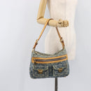 LOUIS VUITTON Monogram Denim Buggy PM Shoulder Bag Blue M95049 LV Auth 202125V-26