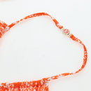 LOUIS VUITTON Swimwear Bikini Polyester Orange White LV Auth 202126M-11
