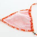 LOUIS VUITTON Swimwear Bikini Polyester Orange White LV Auth 202126M-15