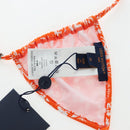 LOUIS VUITTON Swimwear Bikini Polyester Orange White LV Auth 202126M-16