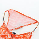 LOUIS VUITTON Swimwear Bikini Polyester Orange White LV Auth 202126M-29