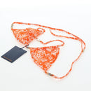 LOUIS VUITTON Swimwear Bikini Polyester Orange White LV Auth 202126M-5