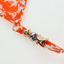LOUIS VUITTON Swimwear Bikini Polyester Orange White LV Auth 202126M-9