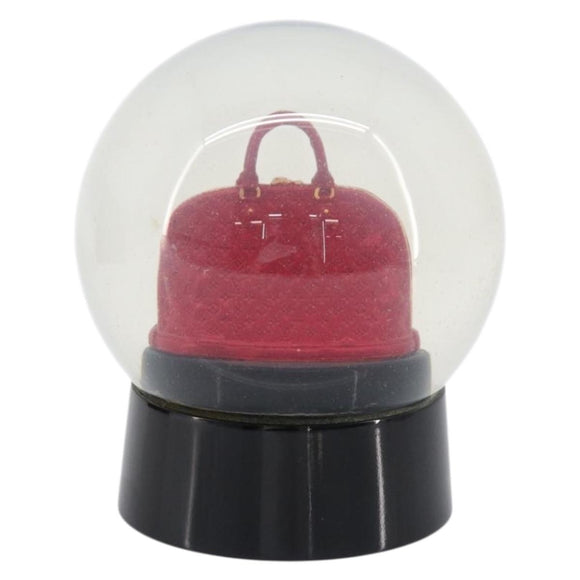 LOUIS VUITTON Alma Snow Globe Glass Red Clear LV Auth 202128