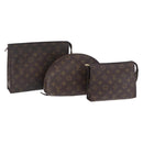 LOUIS VUITTON Monogram Cosmetic Pouch Clutch Bag 3 Set LV Auth 202129-1