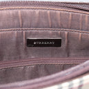 BURBERRY Nova Check Hand Bag Canvas Beige Silver Auth 202135-11