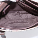 BURBERRY Nova Check Hand Bag Canvas Beige Silver Auth 202135-12