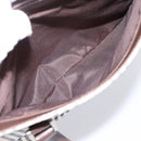 BURBERRY Nova Check Hand Bag Canvas Beige Silver Auth 202135-22