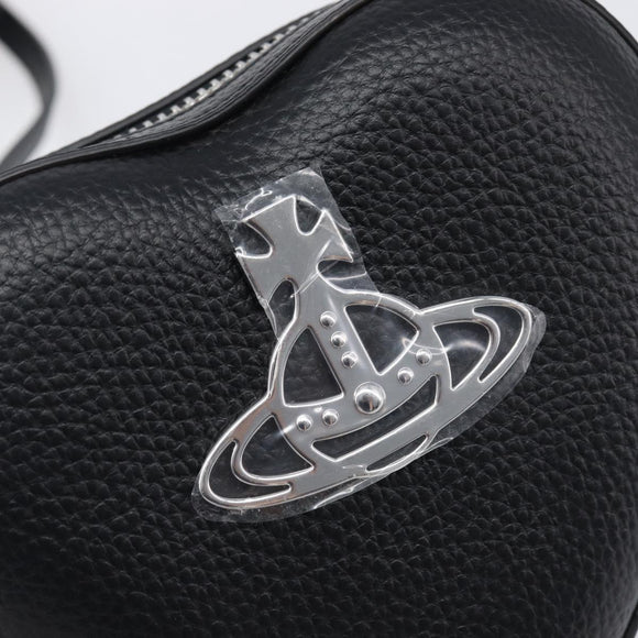 Vivienne Westwood Shoulder Bag Leather Black Silver Auth 202138V