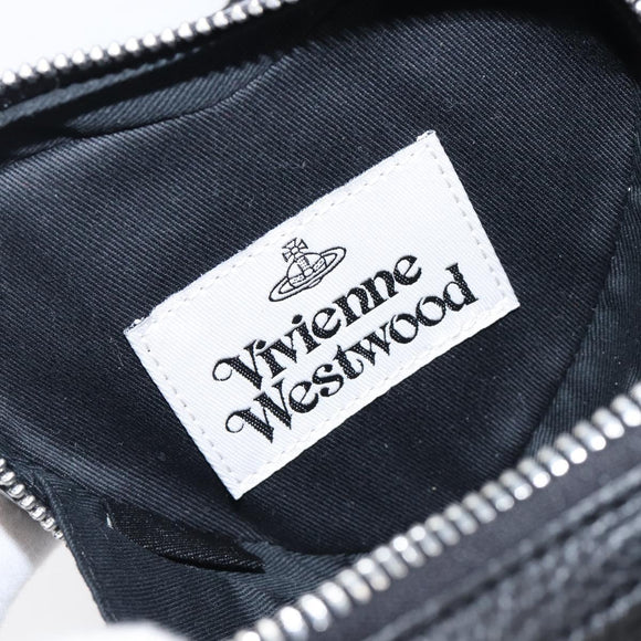 Vivienne Westwood Shoulder Bag Leather Black Silver Auth 202138V
