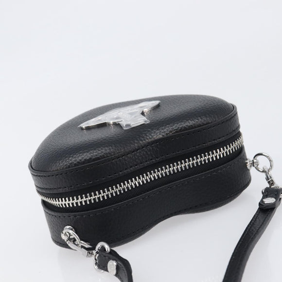 Vivienne Westwood Shoulder Bag Leather Black Silver Auth 202138V