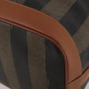 FENDI Pecan Shoulder Bag PVC Leather Brown Gold Tone Auth 202139-13