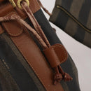 FENDI Pecan Shoulder Bag PVC Leather Brown Gold Tone Auth 202139-16