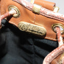 FENDI Pecan Shoulder Bag PVC Leather Brown Gold Tone Auth 202139-20