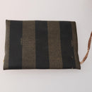 FENDI Pecan Shoulder Bag PVC Leather Brown Gold Tone Auth 202139-22
