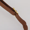 FENDI Pecan Shoulder Bag PVC Leather Brown Gold Tone Auth 202139-8