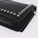 FENDI Chain Shoulder Bag Leather Black Silver 8M0346 Auth 202140-17