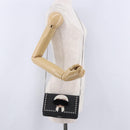 FENDI Chain Shoulder Bag Leather Black Silver 8M0346 Auth 202140-24