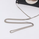 FENDI Chain Shoulder Bag Leather Black Silver 8M0346 Auth 202140-7
