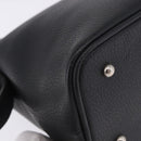 BURBERRY Shoulder Bag Leather Black Silver Auth 202141A-9