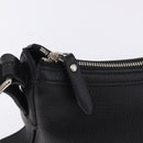 BURBERRY Shoulder Bag Leather Black Silver Auth 202141A-10
