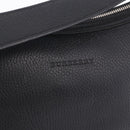 BURBERRY Shoulder Bag Leather Black Silver Auth 202141A-18