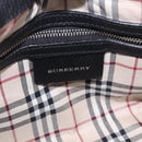 BURBERRY Shoulder Bag Leather Black Silver Auth 202141A-11