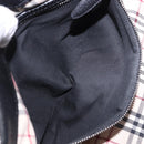 BURBERRY Shoulder Bag Leather Black Silver Auth 202141A-22
